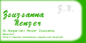 zsuzsanna menzer business card